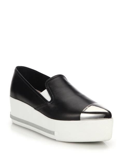 miu miu sneaker lack 41|Black Leather Shoes With Buckle .